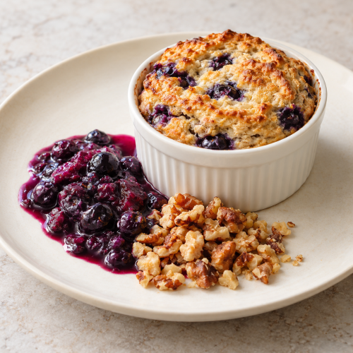 Blueberry–Lemon Oat Soufflé-Style Bake, Walnut Crunch - Fresh Start 30: A Journey To Better Health Blueberry–Lemon Oat Bake, Walnut Crunch